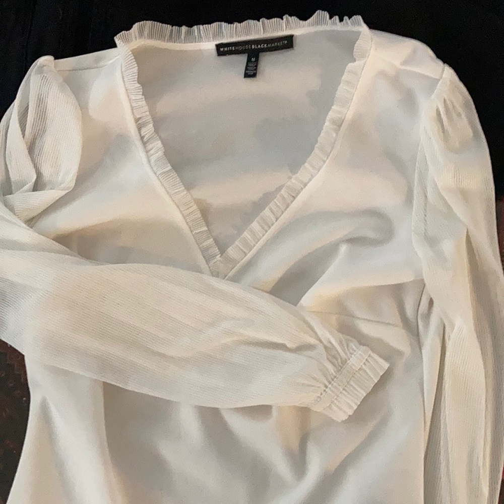 White House black market white blouse. Like new. Worn once.